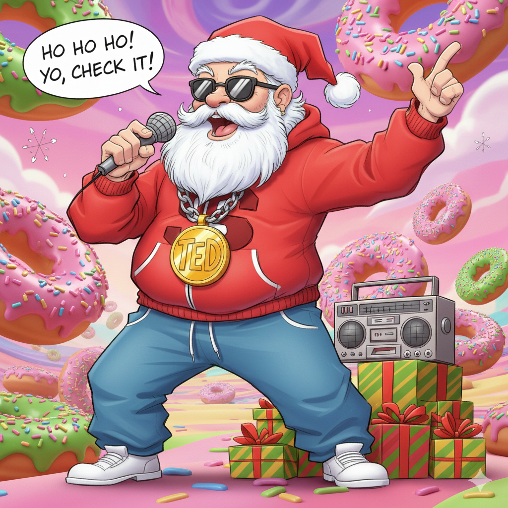 Hiphop Santa – Classic Door Poster