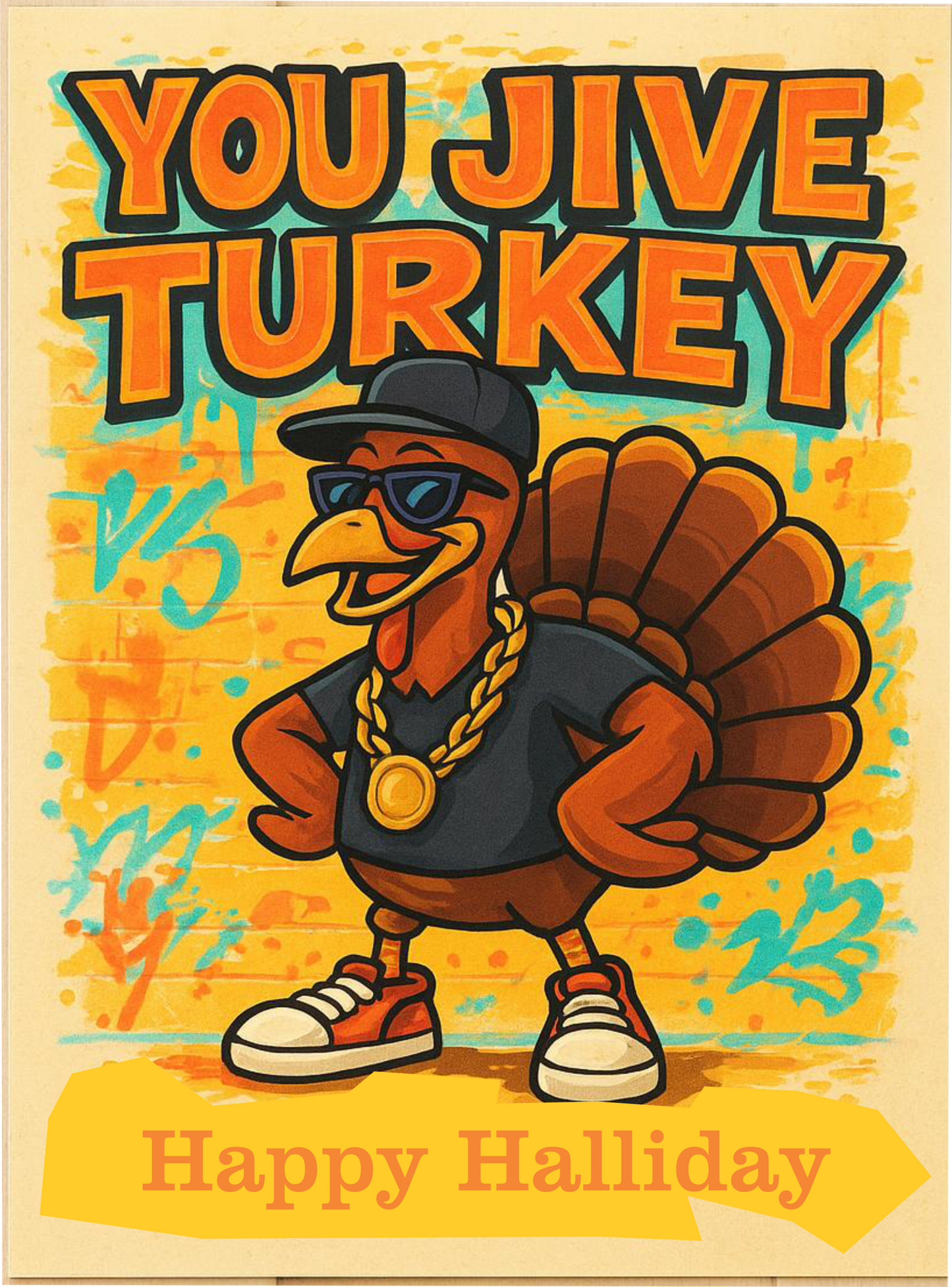 Thanksgiving Door Poster – Haladays Hustle Edition